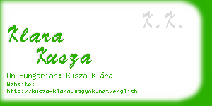 klara kusza business card
